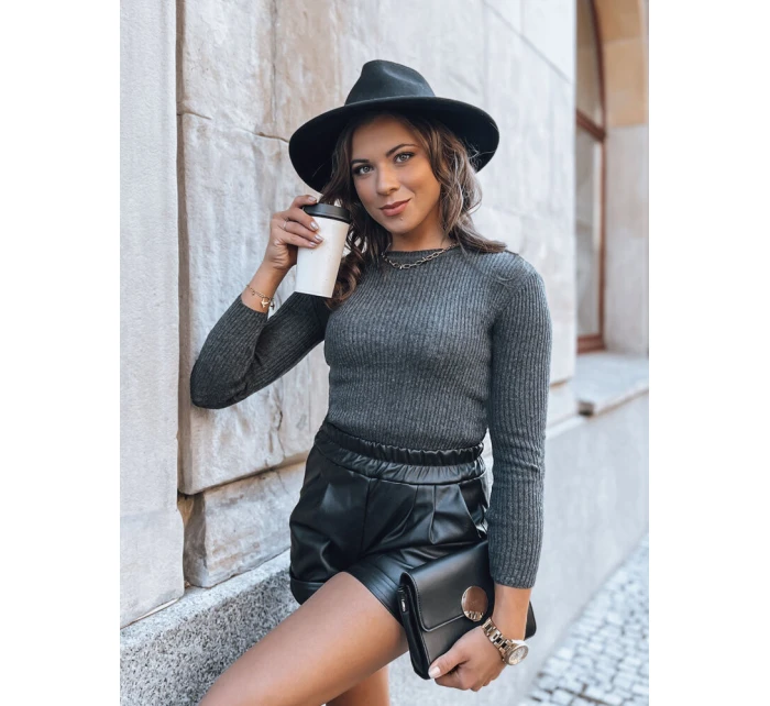 Dámský svetr tmavě šedý Dstreet model 21964168 - FashionStreet Dámský svetr tmavě šedý Dstreet model 21964168 - FashionStreet