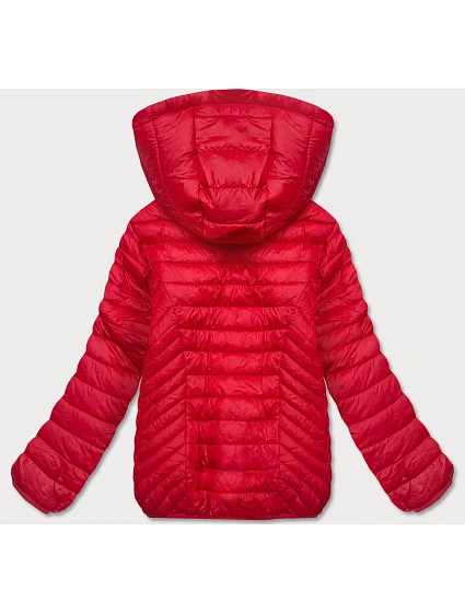 Červená prošívaná dámská bunda s kapucí model 18038076 - S'WEST