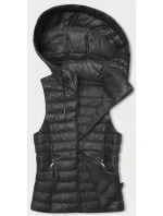 Prošívaná vesta v grafitové barvě s kapucí model 18914573 - J.STYLE