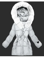 Zimowa kurtka damska z kapturem jasny beżowy model 21721858 - S'WEST Zimowa kurtka damska z kapturem jasny beżowy model 21721858 - S'WEST