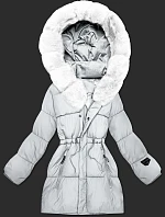 Dámska zimná bunda s kapucňou S'West broken white (B8550-26)