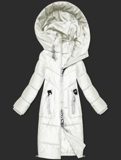 Zimná bunda do polovice stehien v ecru farbe S'West (B/R8535-26)