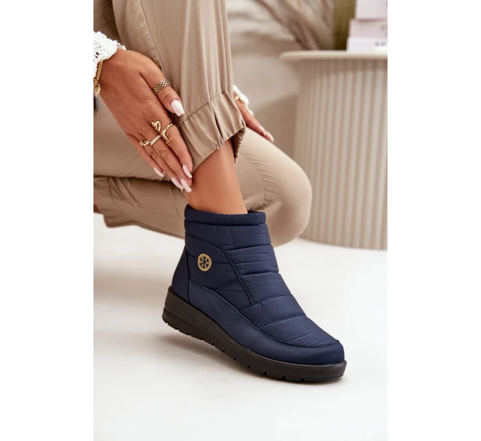 Śniegowce Damskie Ocieplane Granatowe Helis Śniegowce Damskie Ocieplane Granatowe Helis