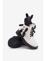 Kožené Zateplené Dětské Boty Na Zip S Bílé model 21675604 - VINCEZA