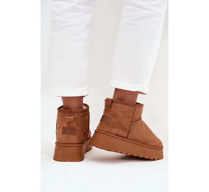 Śniegowce Damskie Na Platformie Camel Celyra Śniegowce Damskie Na Platformie Camel Celyra