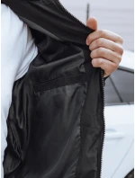 Pánská prošívaná zimní bunda s kapucí černá Dstreet model 21980174 - FashionStreet