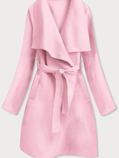 dámský kabát v pudrově růžové barvě model 17209401 - MADE IN ITALY