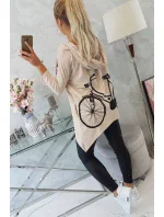 Mikina s potlačou bicykla béžová Mikina s potlačou bicykla béžová