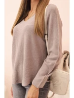 Dámsky viskózový sveter s výstrihom do V Fango Dámsky viskózový sveter s výstrihom do V Fango