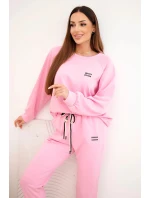 Dámska súprava z viskózy s mikinou a nohavicami svetloružová Dámska súprava z viskózy s mikinou a nohavicami svetloružová