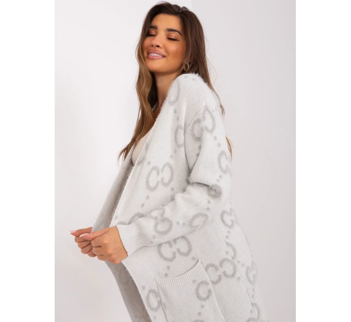 Sweter AT SW jasny szary model 19040758 - FPrice Sweter AT SW jasny szary model 19040758 - FPrice