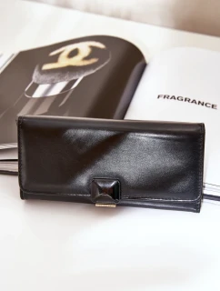 Dámska peňaženka z hladkej ekokože čierna Erolia