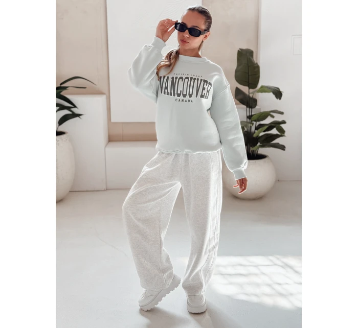 Dámska mikina s kapucňou VANCOUVER mint FashionStreet BY1226