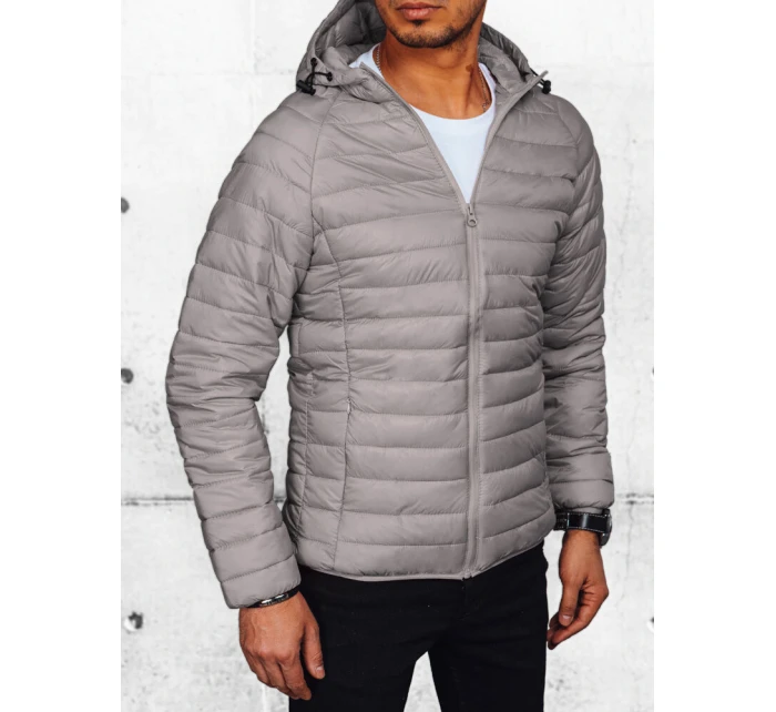 Pánská světle šedá prošívaná přechodová bunda Dstreet model 21972163 - FashionStreet