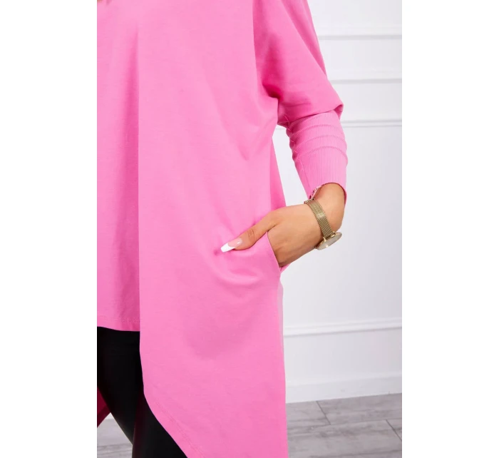 Oversize blúzka vo svetlo ružovej farbe