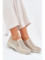 Półbuty Damskie Na Platformie Z Zamkiem Złote Leanae Półbuty Damskie Na Platformie Z Zamkiem Złote Leanae