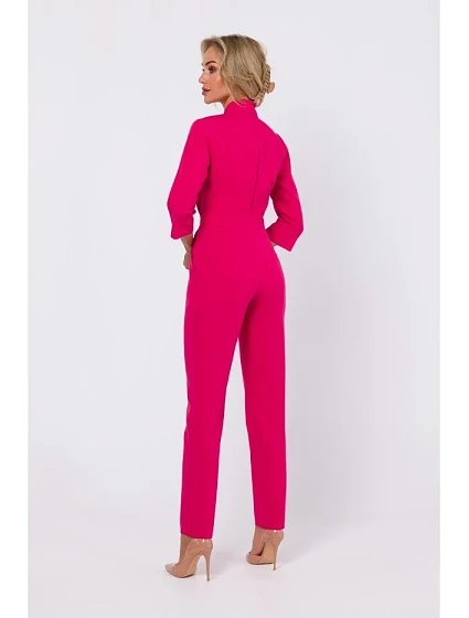 model 18863393 Kombinéza se šálovým límcem růžová - Moe