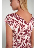 Dámske plážové šaty s krátkymi rukávmi 20488 318 bordový vzor - Vamp
