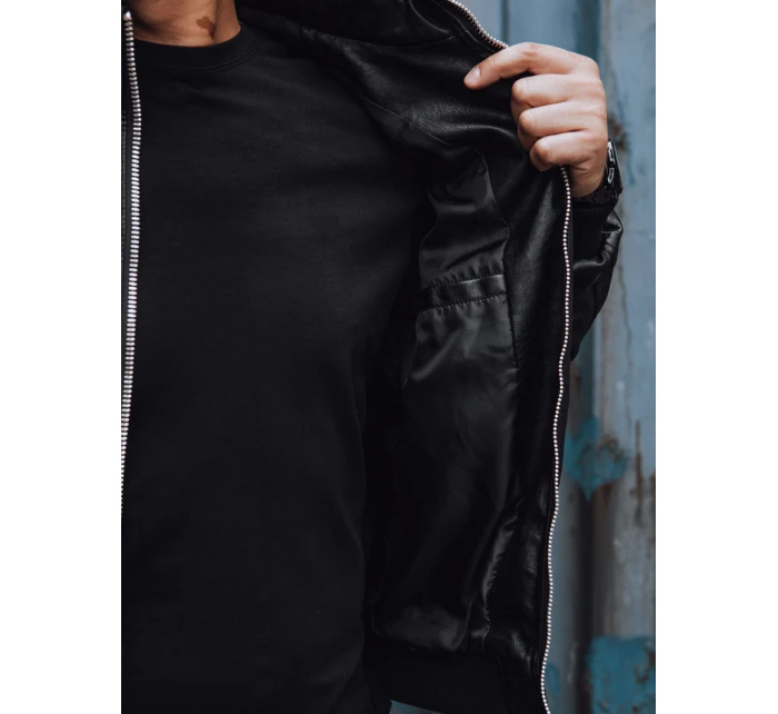 Pánská kožená bunda černá Dstreet model 21978975 - FashionStreet Pánská kožená bunda černá Dstreet model 21978975 - FashionStreet