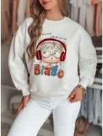 Dámská oversize mikina s potiskem  šedá Dstreet model 21989220 - FashionStreet