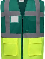 Yoko HVW 801 Hi-Vis multifunkčná vesta 79.W801 paramedic green/hi vis yellow