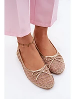 baleríny s ozdobou  Zlaté model 22099980 - VINCEZA