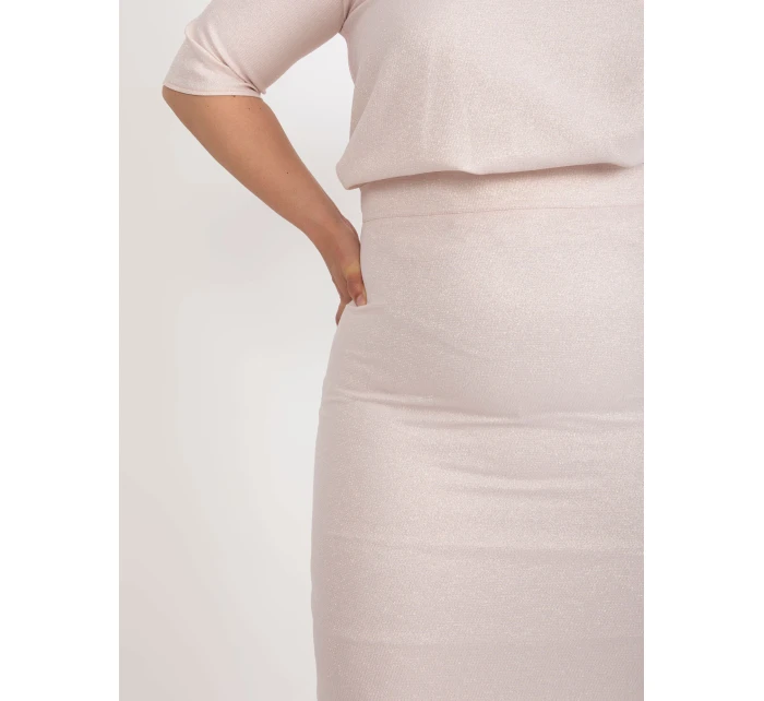 Sukňa LK SD 506697.95 svetlo ružová