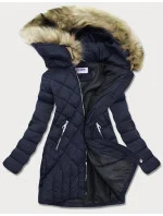 PIKOWANA KURTKA DAMSKA ZIMOWA GRANATOWA model 21242409 - LF WOMEN