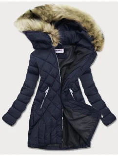 PIKOWANA KURTKA DAMSKA ZIMOWA GRANATOWA model 21242409 - LF WOMEN