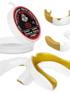 Gélový chránič zubov + krabička - biela a zlatá | GelTech