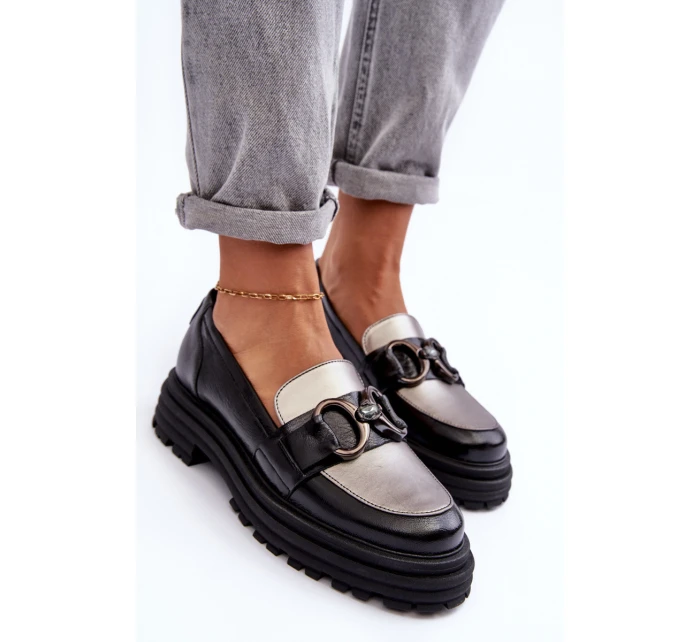 Dámské kůže na plochém podpatku černé model 21633027 - Laura Messi