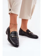 Kožené Polobotky Mokasiny Dámské model 21694755 Černé - Maciejka