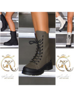 Trendy lace-up ancle boots