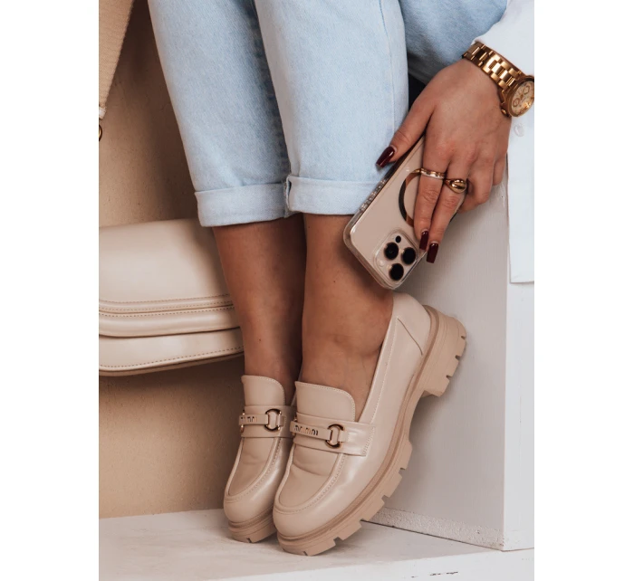 béžové dámské mokasíny Dstreet model 21983860 - FashionStreet
