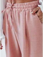 Dámské kalhoty se širokými nohavicemi růžová Dstreet model 21987423 - FashionStreet