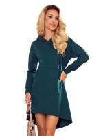 328-4 AMELIA Klokanka s kapucňou - BOTTLE GREEN