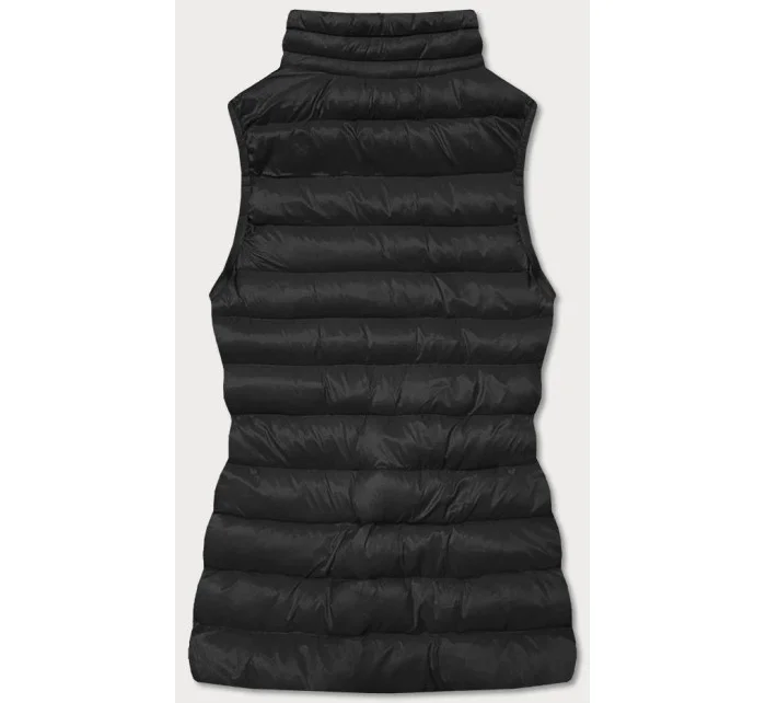 Krátká černá dámská prošívaná vesta model 16279865 - J.STYLE