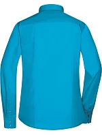 JN 677 Popelínová halenka s dlouhým rukávem model 22436659 turquoise - Daiber JN 677 Popelínová halenka s dlouhým rukávem model 22436659 turquoise - Daiber