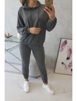 Sada model 18748990 s kapucí v grafitové barvě - K-Fashion Sada model 18748990 s kapucí v grafitové barvě - K-Fashion
