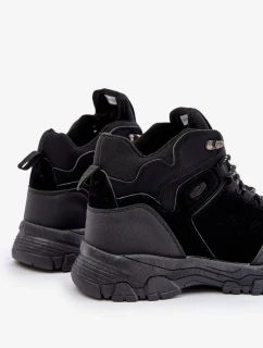 Zateplené pánske trekingové topánky Lace-up Black Zerista
