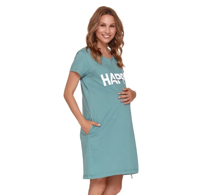 Dámská mateřská noční košile model 19701742 zelená - DOCTOR NAP Dámská mateřská noční košile model 19701742 zelená - DOCTOR NAP
