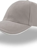 Atlantis Headwear Liberty Sandwich 6-panelová čiapka „Liberty Sandwich“ 33.0005 svetlošedá/biela
