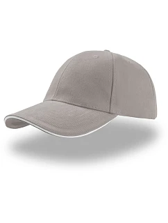 Atlantis Headwear Liberty Sandwich 6-panelová čiapka „Liberty Sandwich“ 33.0005 svetlošedá/biela