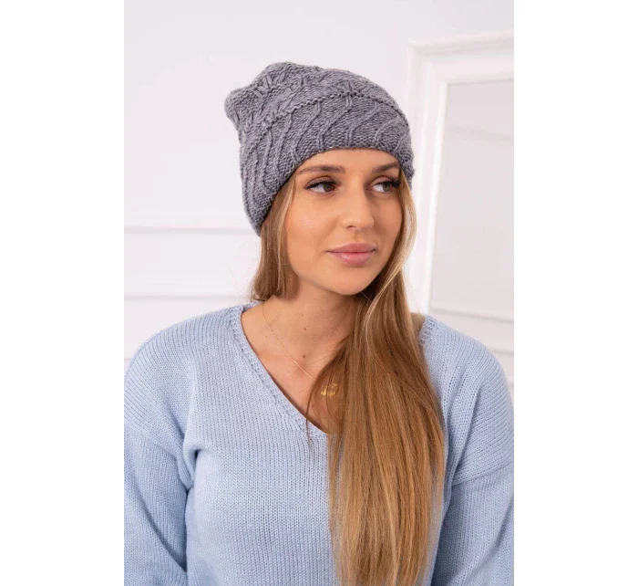 Dámská čepice Dagmara model 18751733 tmavě šedá - K-Fashion Dámská čepice Dagmara model 18751733 tmavě šedá - K-Fashion