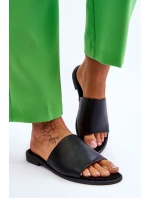 Dámske papuče z hladkej kože čierne Cerise Dámske papuče z hladkej kože čierne Cerise