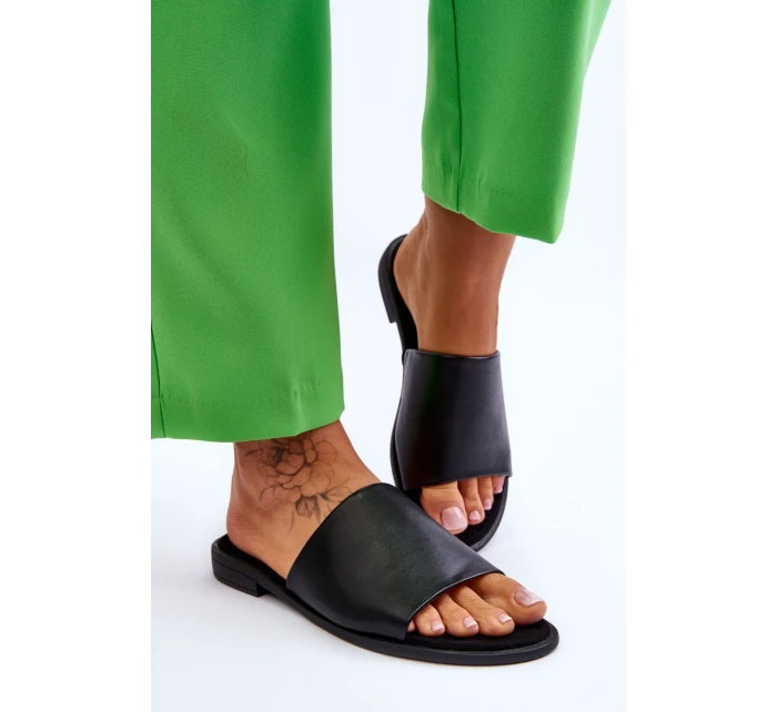 Dámske papuče z hladkej kože čierne Cerise Dámske papuče z hladkej kože čierne Cerise