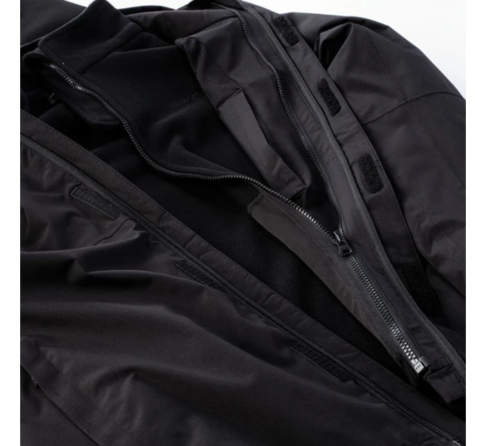 Pánska bunda Helmo Black - Hi-Tec Pánska bunda Helmo Black - Hi-Tec