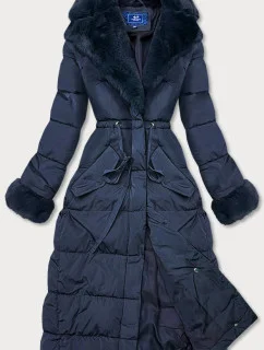 DŁUGA KURTKA ZIMOWA Z  GRANATOWA model 21243013 - Ann Gissy