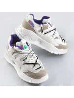 Bílé dámské sneakersy se dvojitými model 17229007 - C'M Paris Bílé dámské sneakersy se dvojitými model 17229007 - C'M Paris