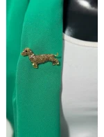 Brošňa Pes A-2-21-6 zlatá farba Brošňa Pes A-2-21-6 zlatá farba